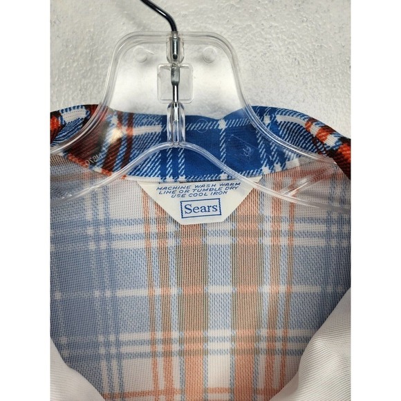 Vintage 70s Sears Retro Plaid Smock Large Pockets CC Zipper Women's Medium - Picture 9 of 12
